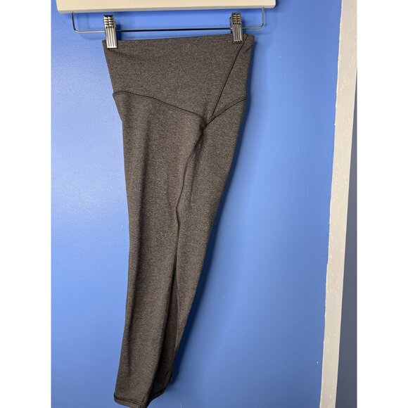 Lululemon Mid-Rise Cropped Leggings Womens 4 Gray Capris hiking outdoors - Picture 2 of 11